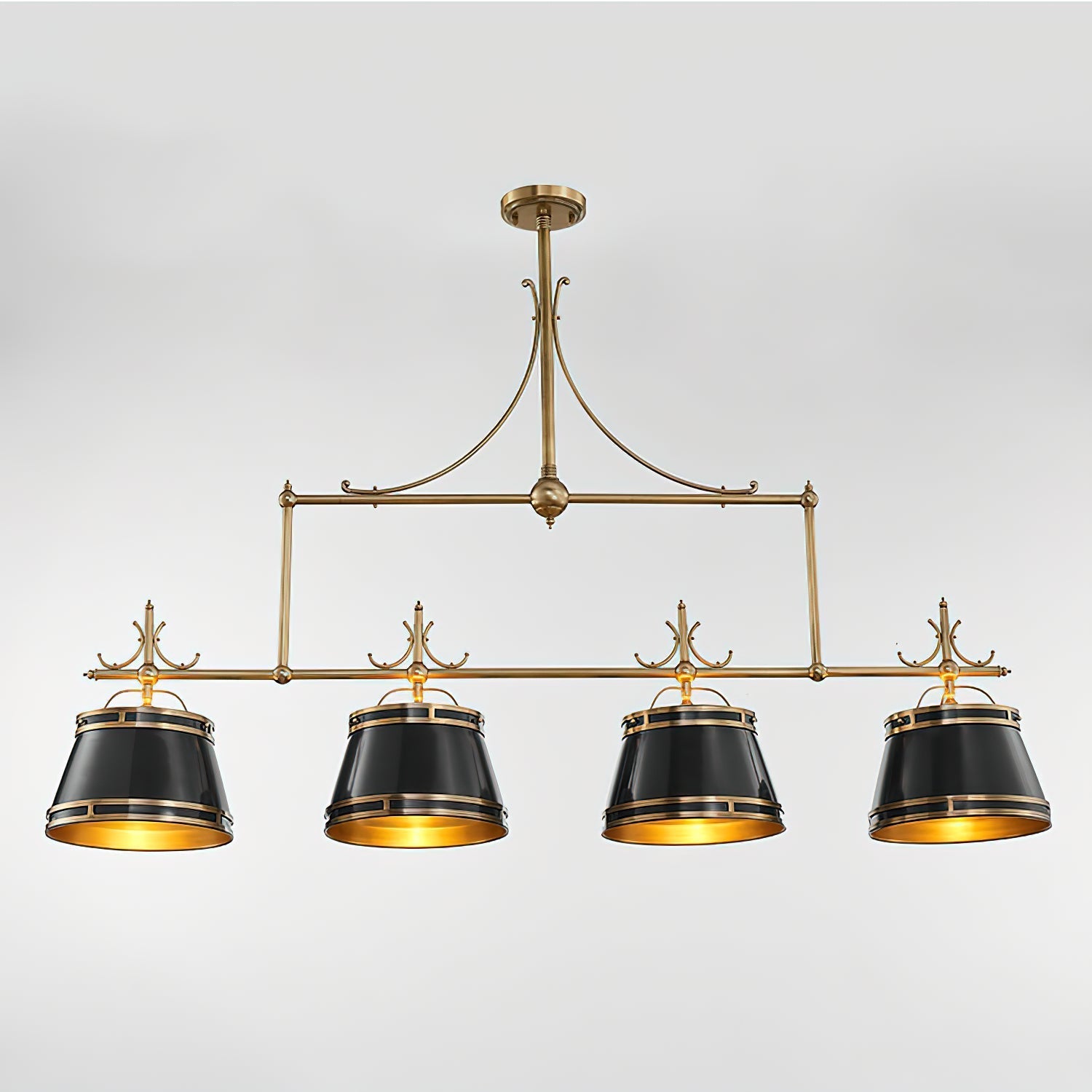 Ulphaion Vintage Industrial Brass Metal Chandelier - Lamp Copper