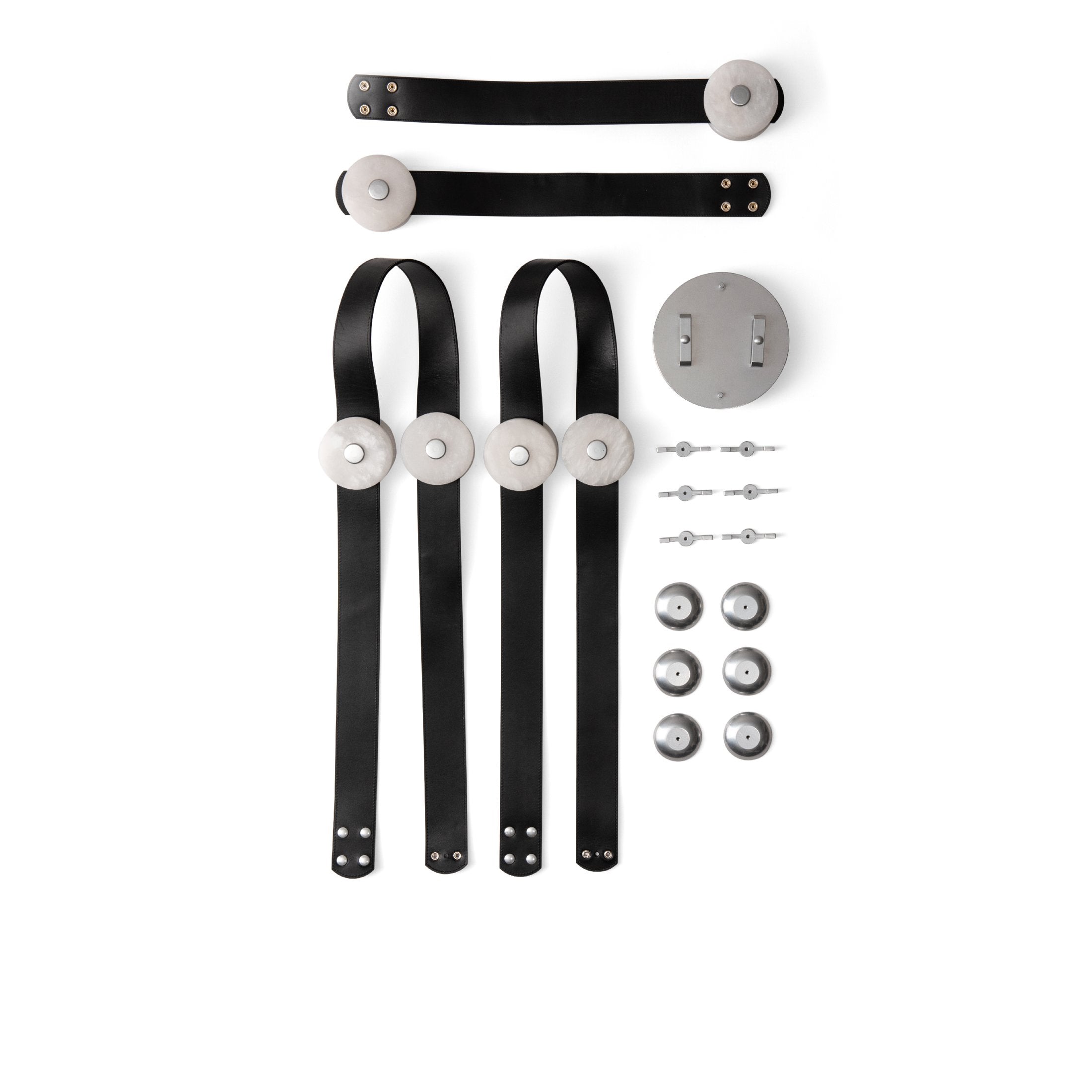 Elraearis Moderne Minimaliste LED Cuir Albâtre Lustre - Neutralighting