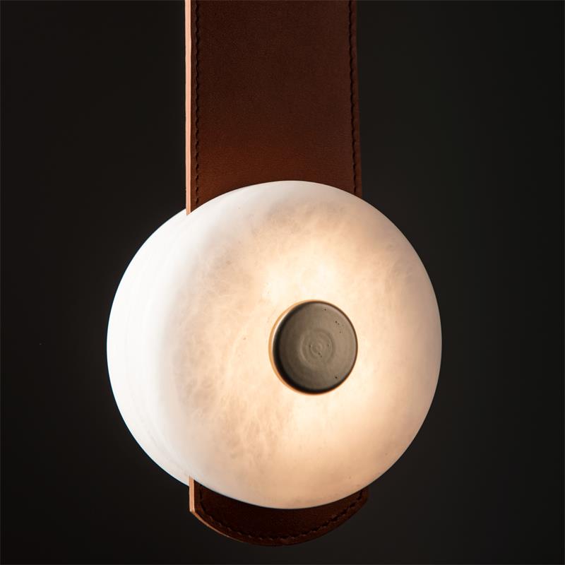 Orinos Modern Minimalist LED Alabaster Pendant Lamp - Lamp Copper