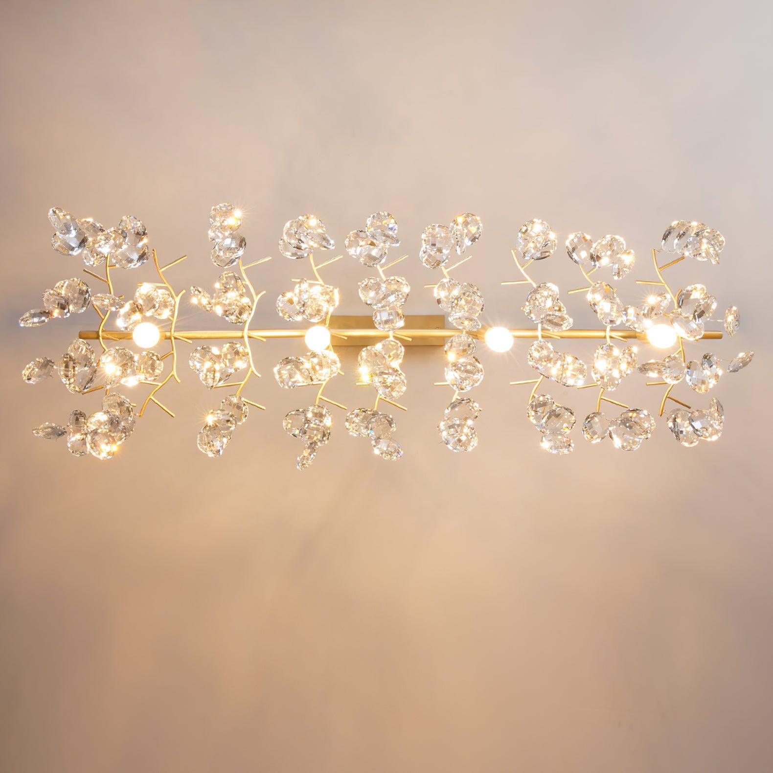 Lustra Chandelier Cristal Branche Or LED - Neutralighting