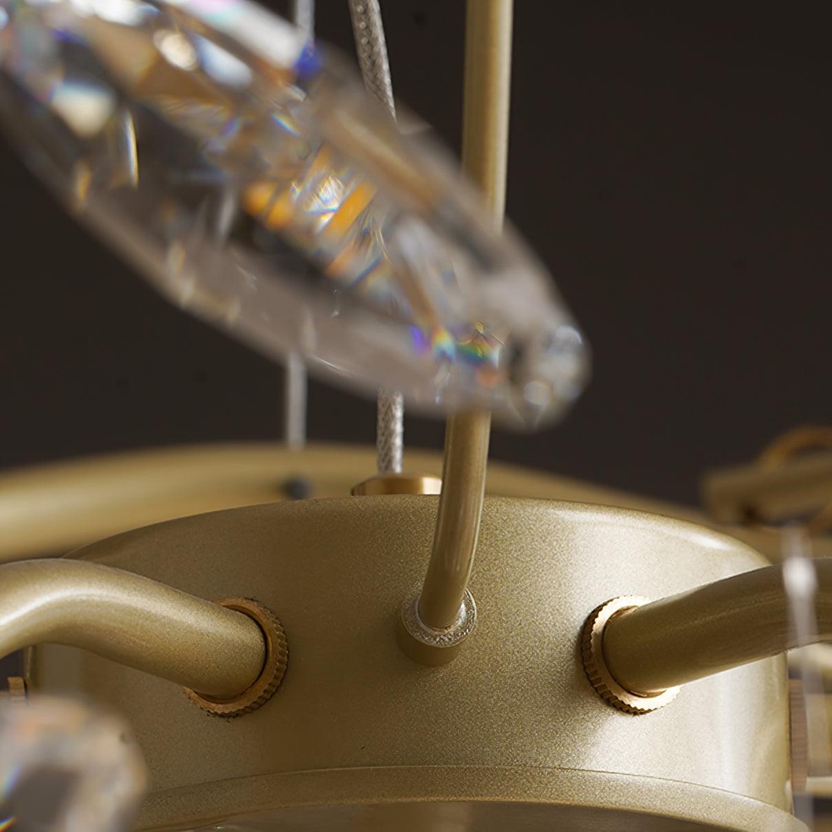 Lustra Chandelier Cristal Branche Or LED - Neutralighting