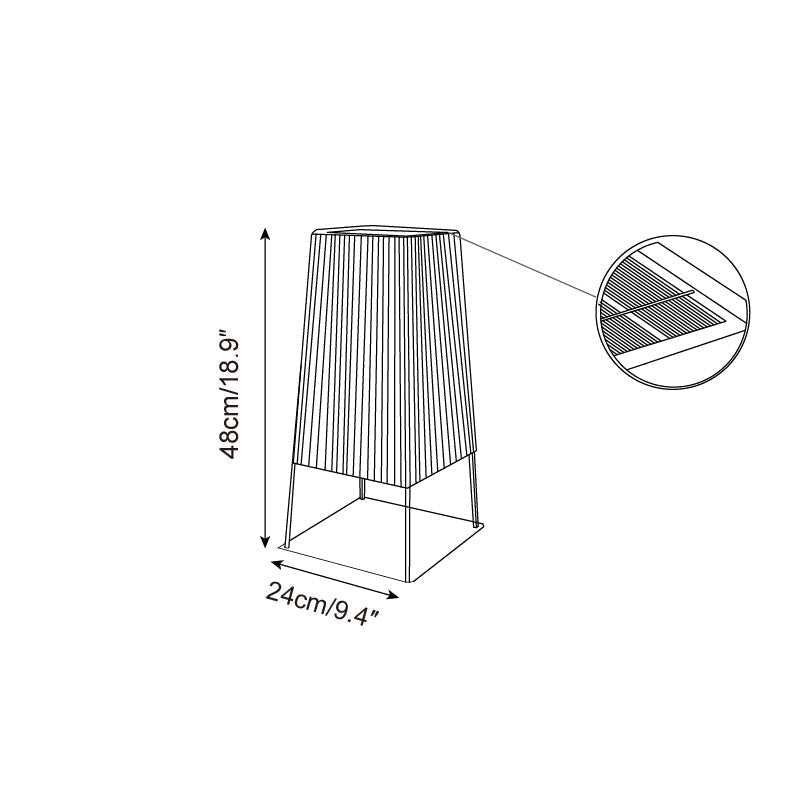 Solara Lampe de Poteau Extérieure à Lames Verticales - Neutralighting