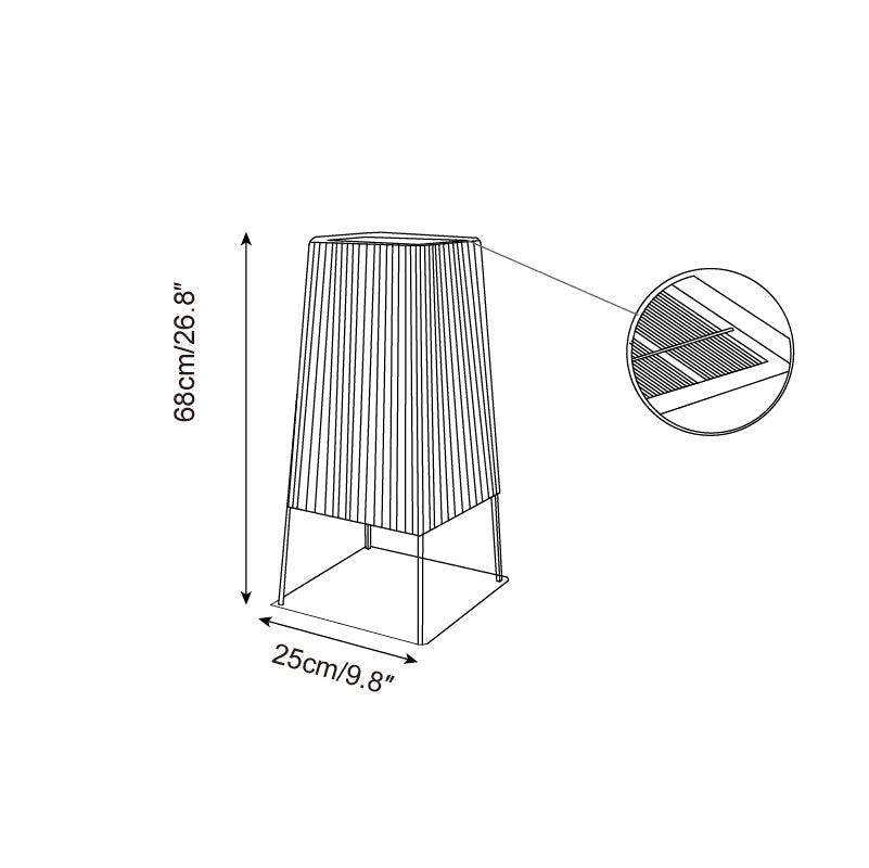Solara Lampe de Poteau Extérieure à Lames Verticales - Neutralighting
