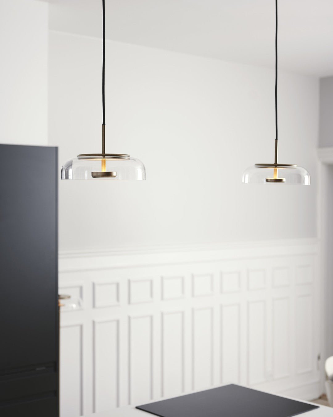 Lustra Suspension en Verre Transparent Élégante - Neutralighting