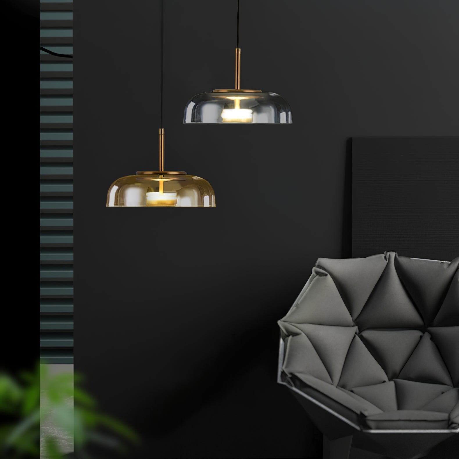 Lustra Suspension en Verre Transparent Élégante - Neutralighting
