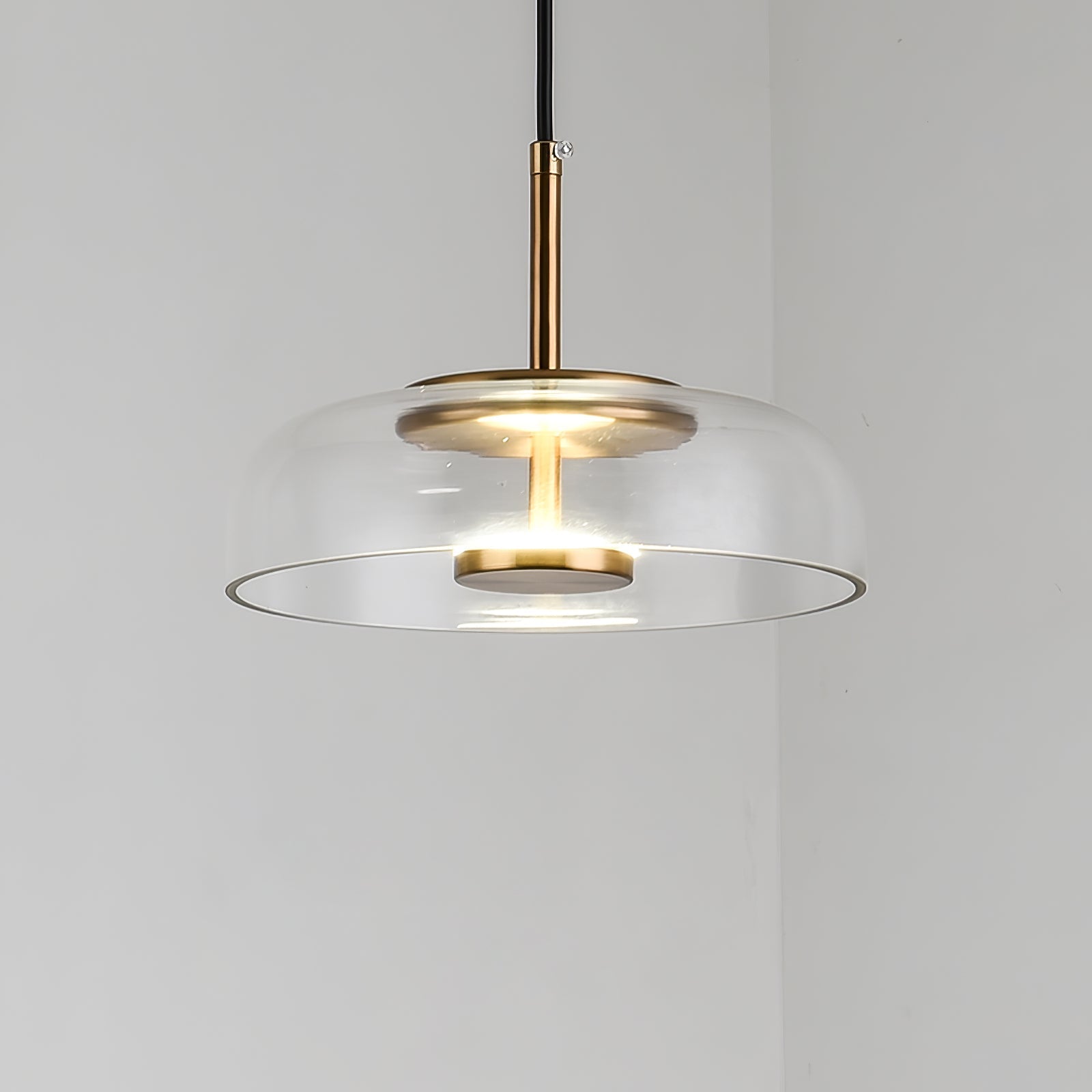 Lustra Suspension en Verre Transparent Élégante - Neutralighting
