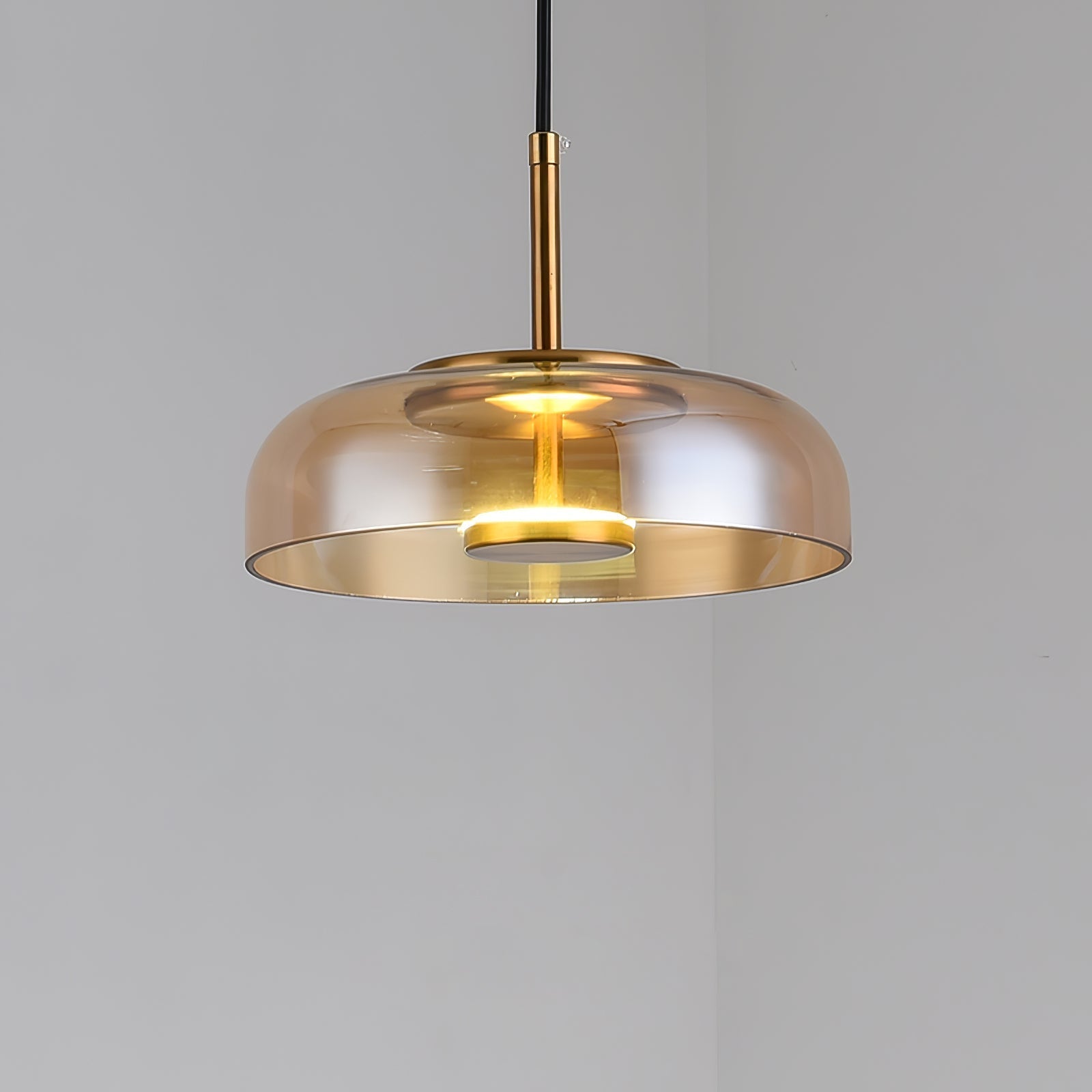 Lustra Suspension en Verre Transparent Élégante - Neutralighting