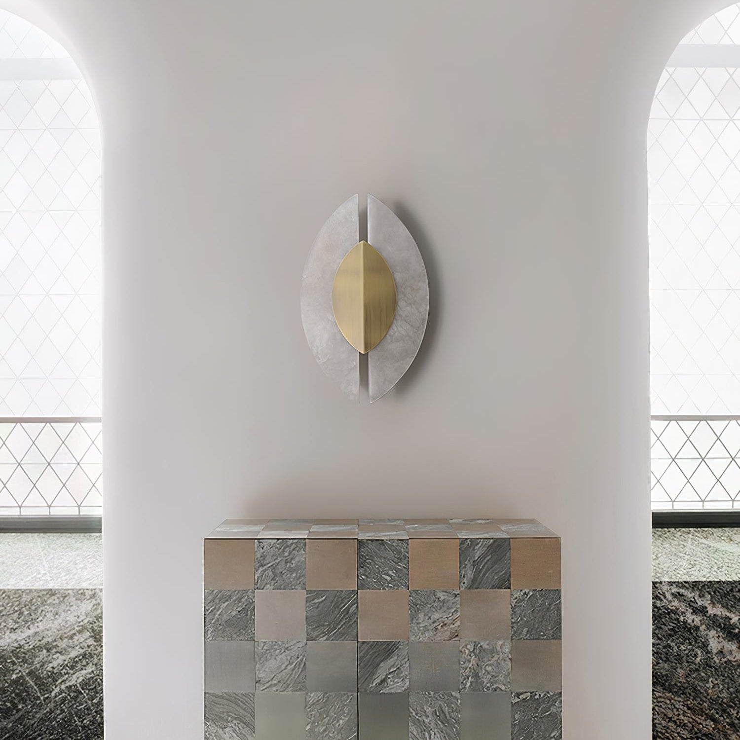 Orla Applique Murale Minimaliste en Albâtre - Neutralighting
