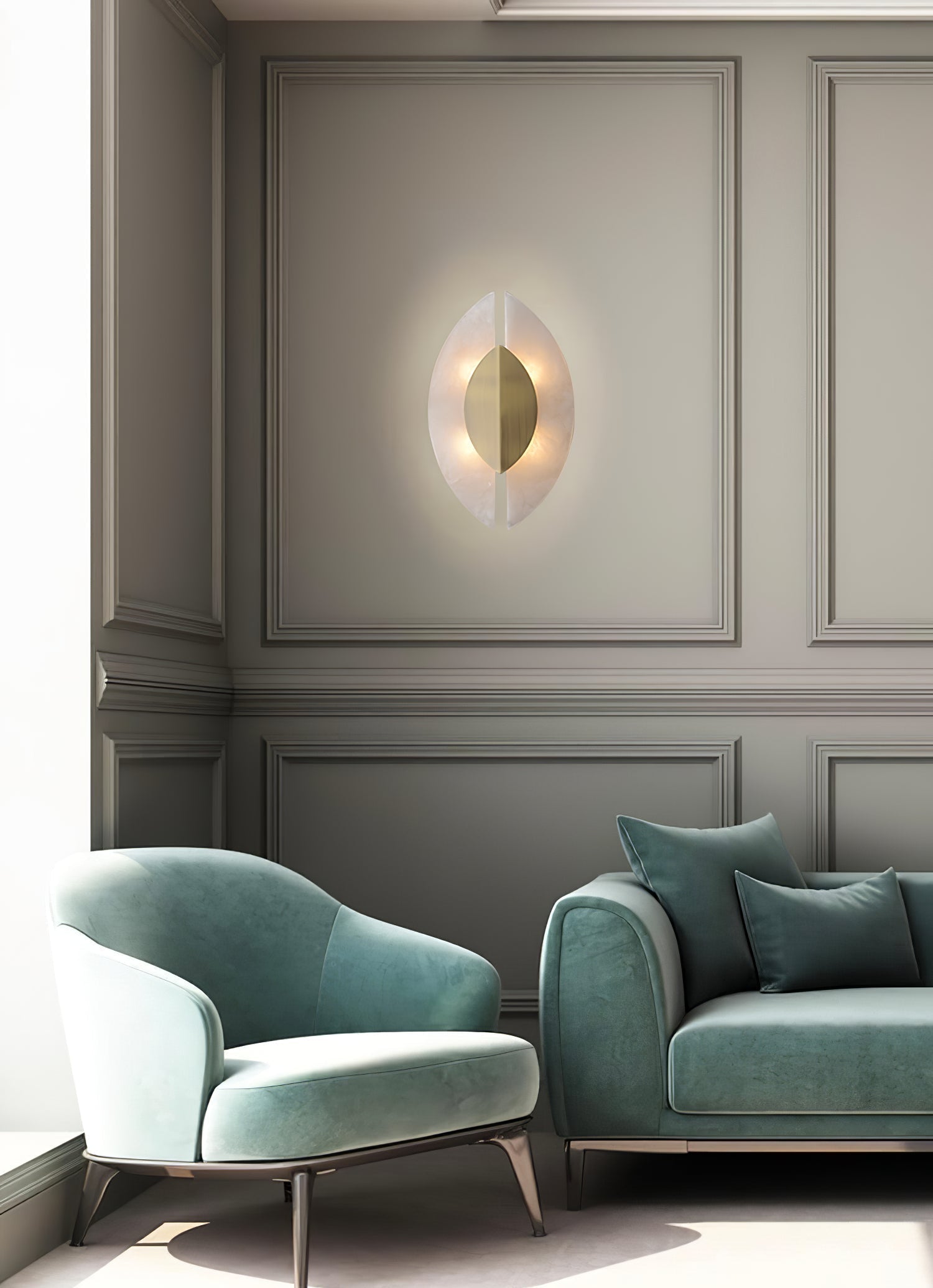 Orla Applique Murale Minimaliste en Albâtre - Neutralighting