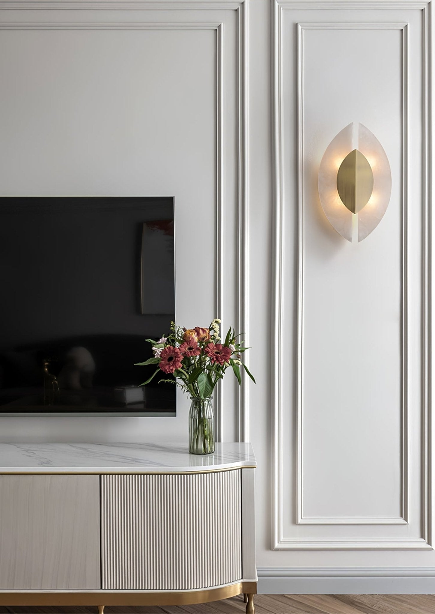 Orla Applique Murale Minimaliste en Albâtre - Neutralighting