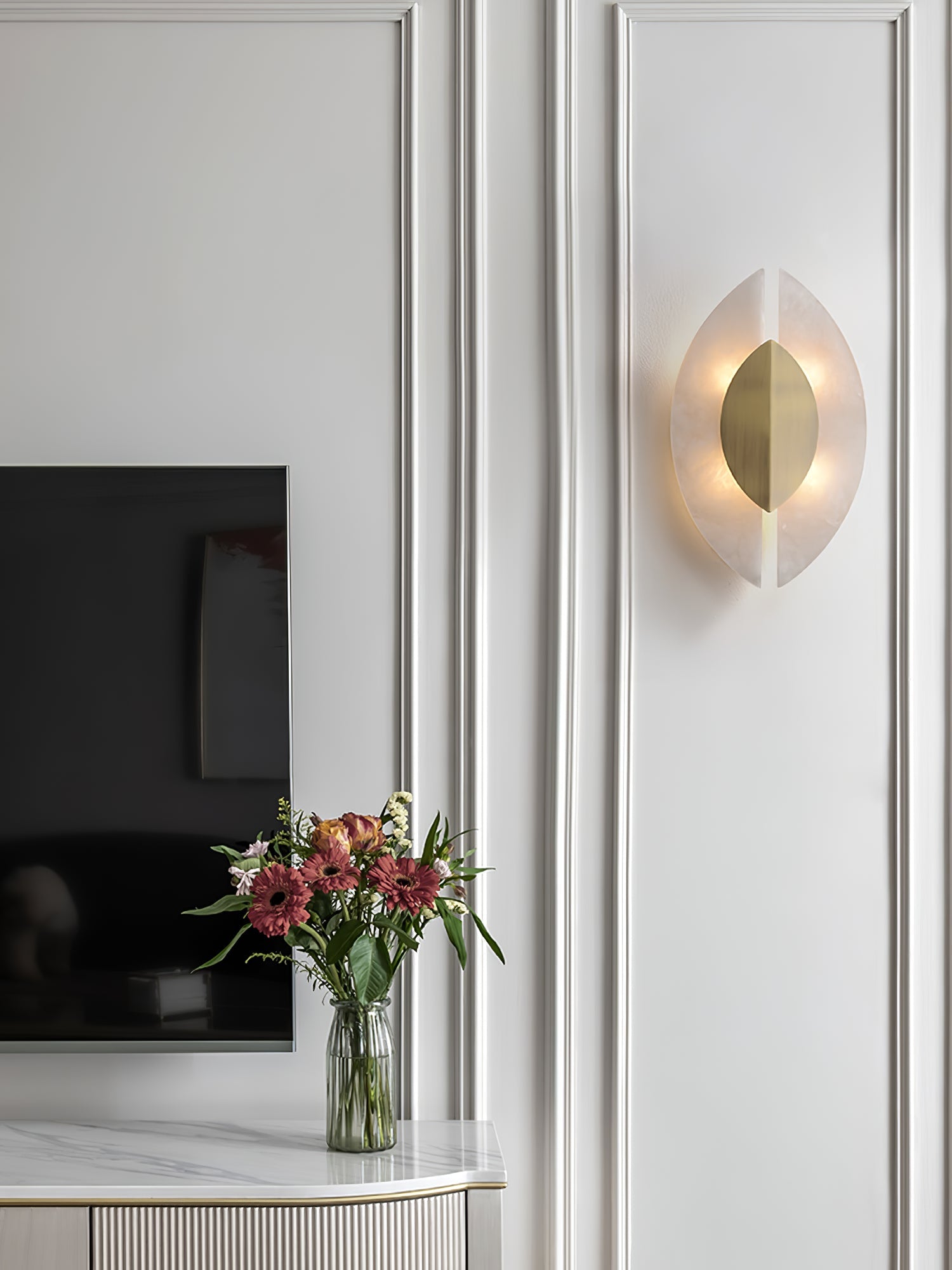 Orla Applique Murale Minimaliste en Albâtre - Neutralighting