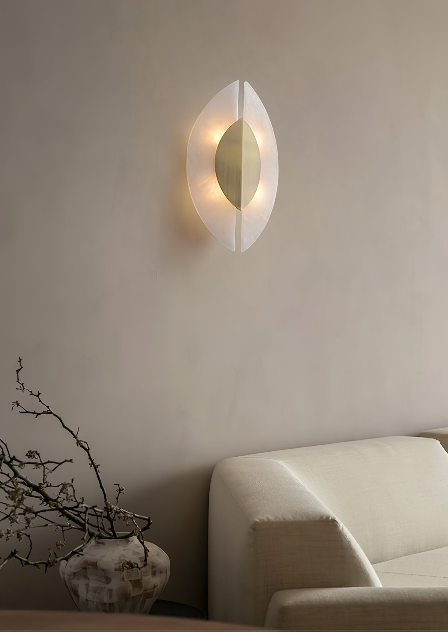 Orla Applique Murale Minimaliste en Albâtre - Neutralighting