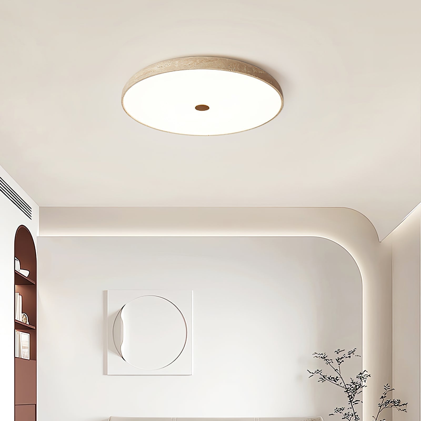 Orzoror Lumière de Plafond Minimaliste en Travertin - Neutralighting