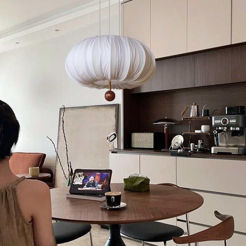 Vasilen Lampe Plafonnier Premium Art Nordic Ballon Bois Tissu - Neutralighting