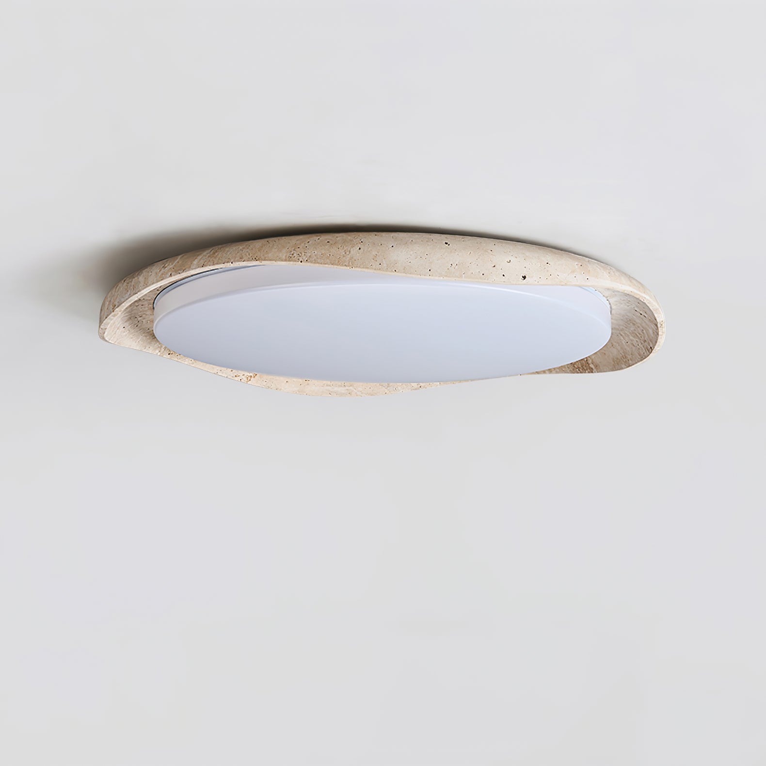Adoros Plafonnier Circulaire Bordé en Travertin - Neutralighting