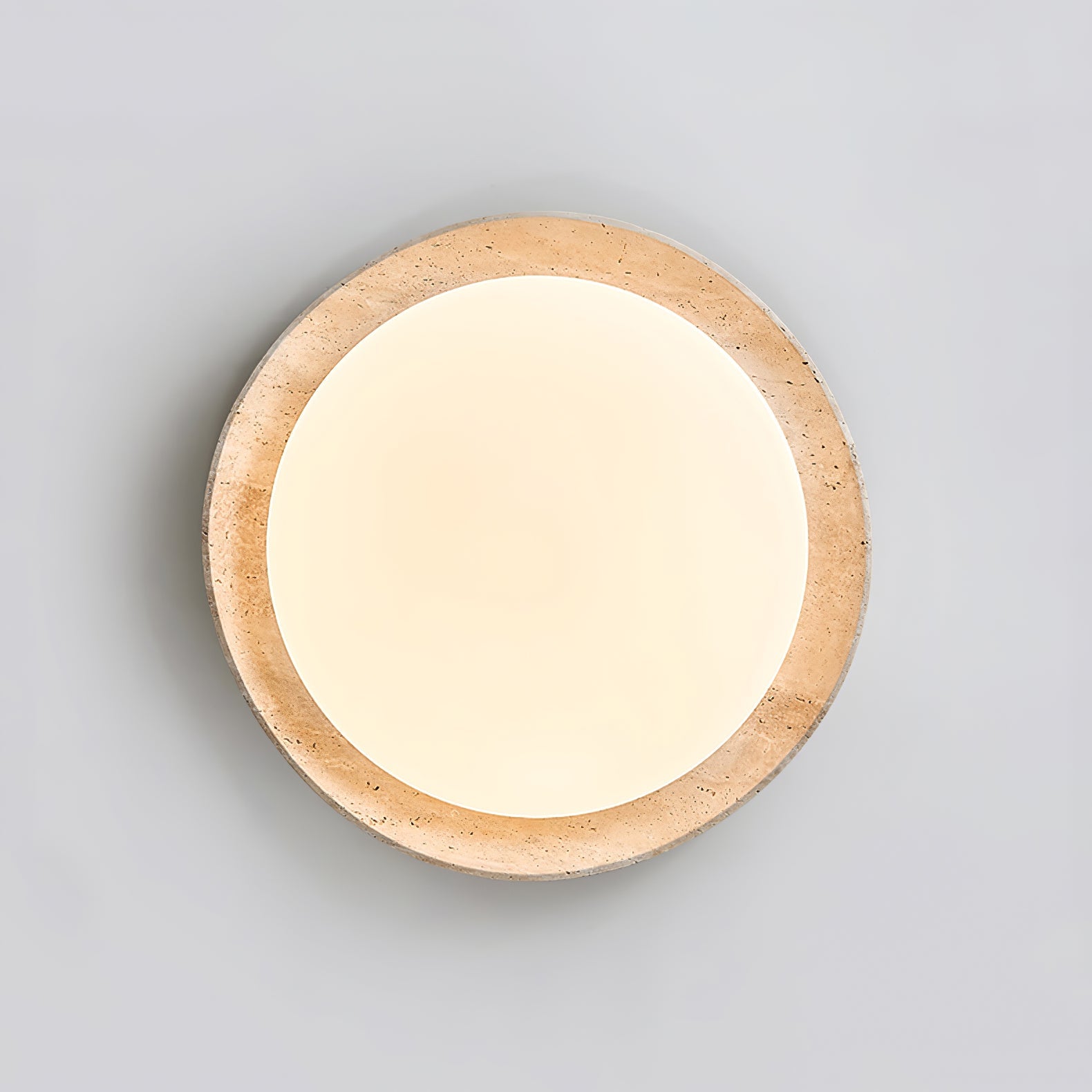 Adoros Plafonnier Circulaire Bordé en Travertin - Neutralighting