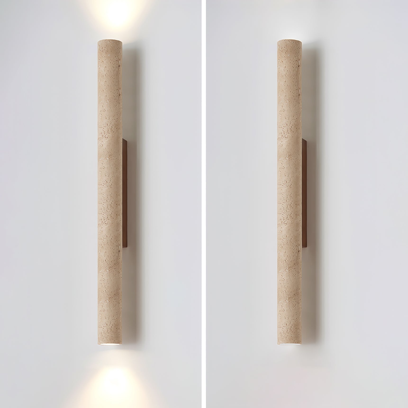 Olvaros Applique Murale Cylindre Mince Travertin - Neutralighting