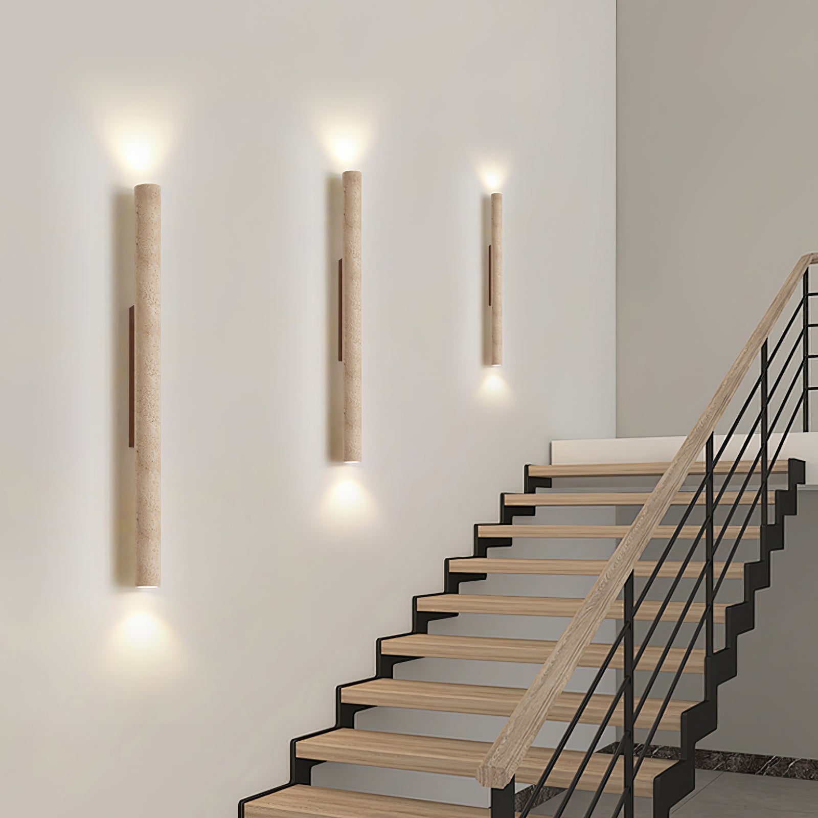 Olvaros Applique Murale Cylindre Mince Travertin - Neutralighting