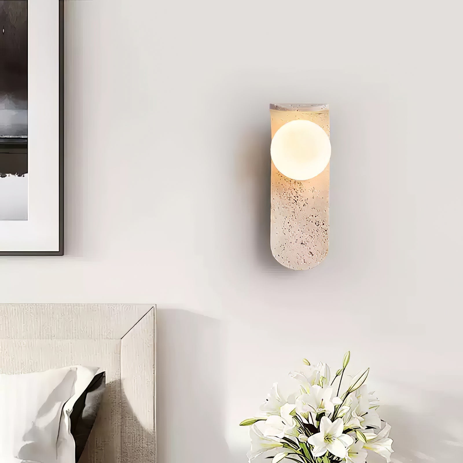 Cutalos Applique Murale Moderne en Travertin - Neutralighting