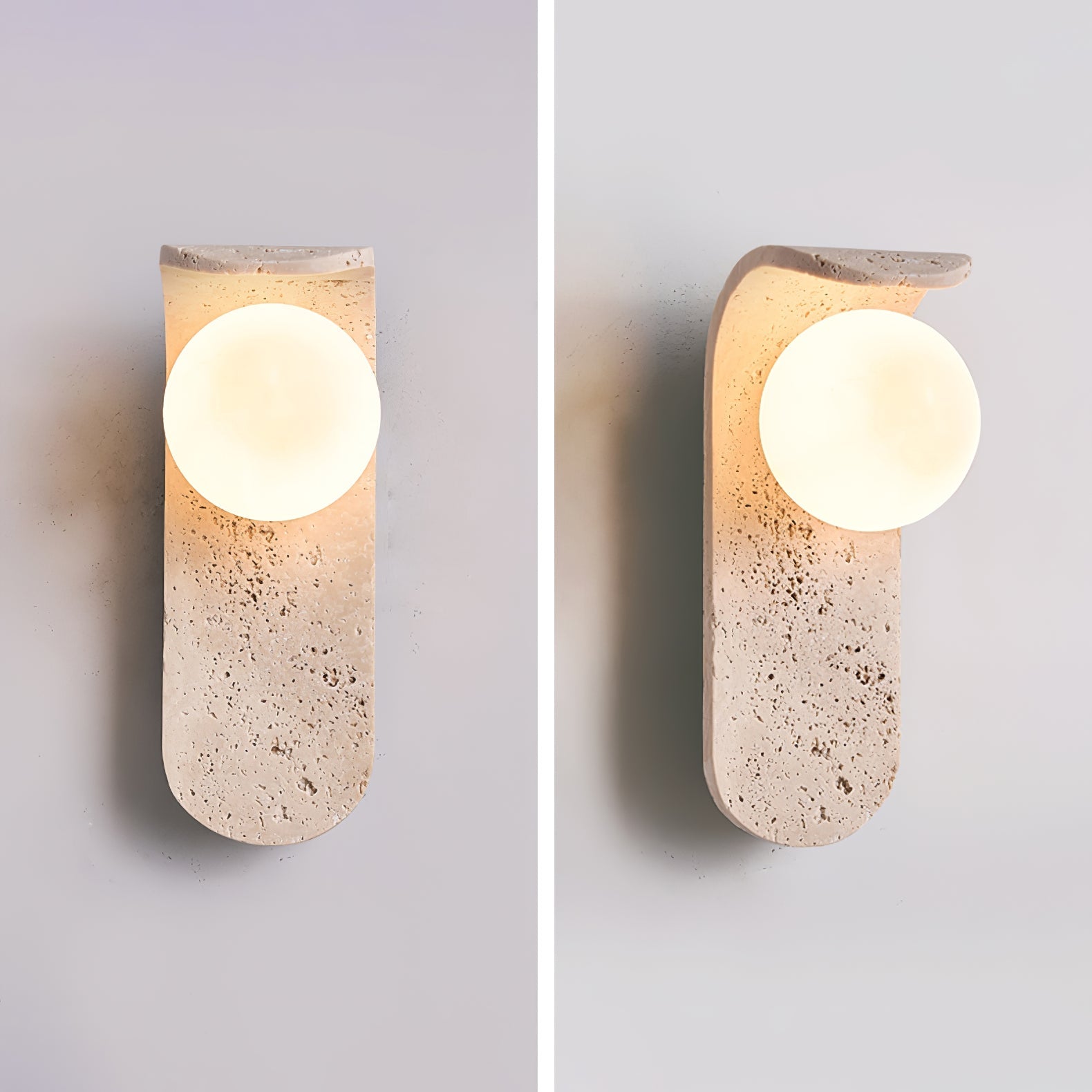 Cutalos Applique Murale Moderne en Travertin - Neutralighting