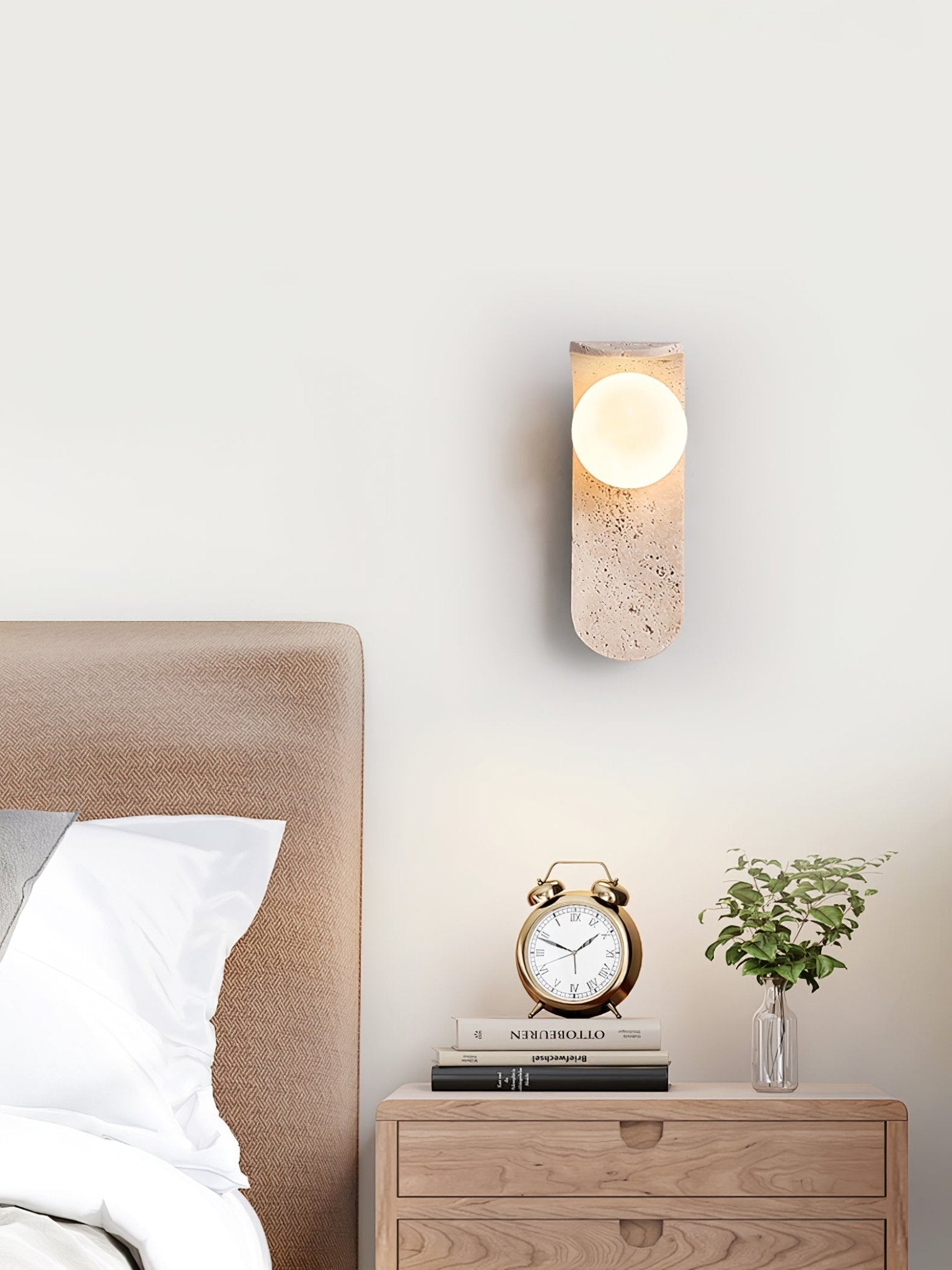 Cutalos Applique Murale Moderne en Travertin - Neutralighting