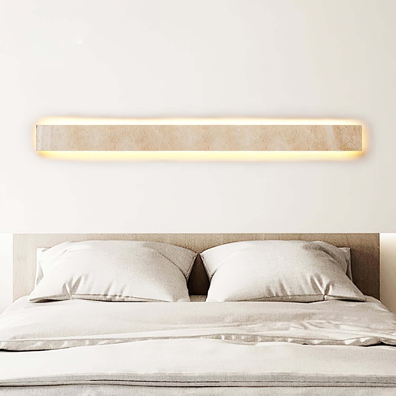 Olnorir Applique Murale Rectangulaire Mince en Travertin - Neutralighting