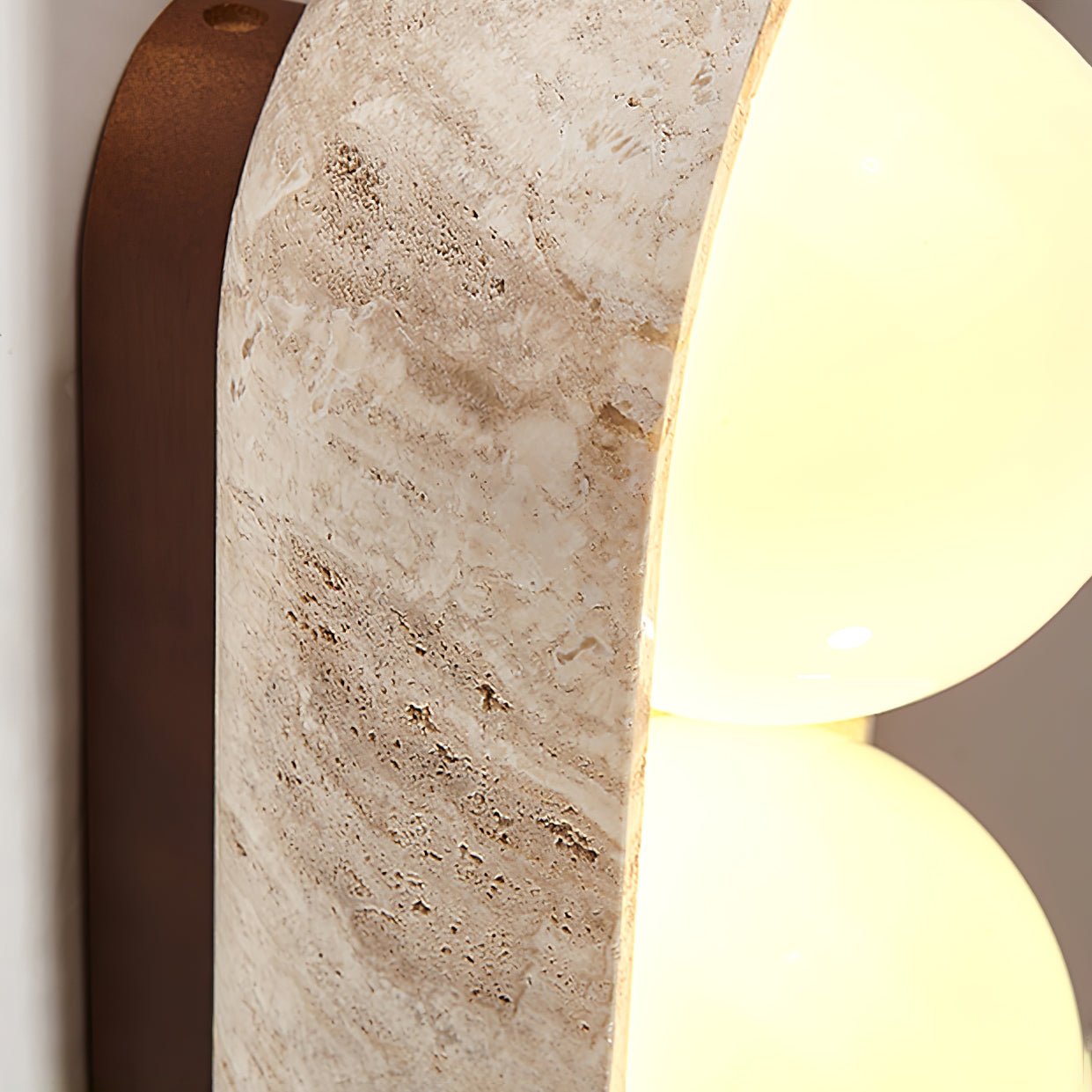 Trio Applique Murale Globe en Travertin - Neutralighting