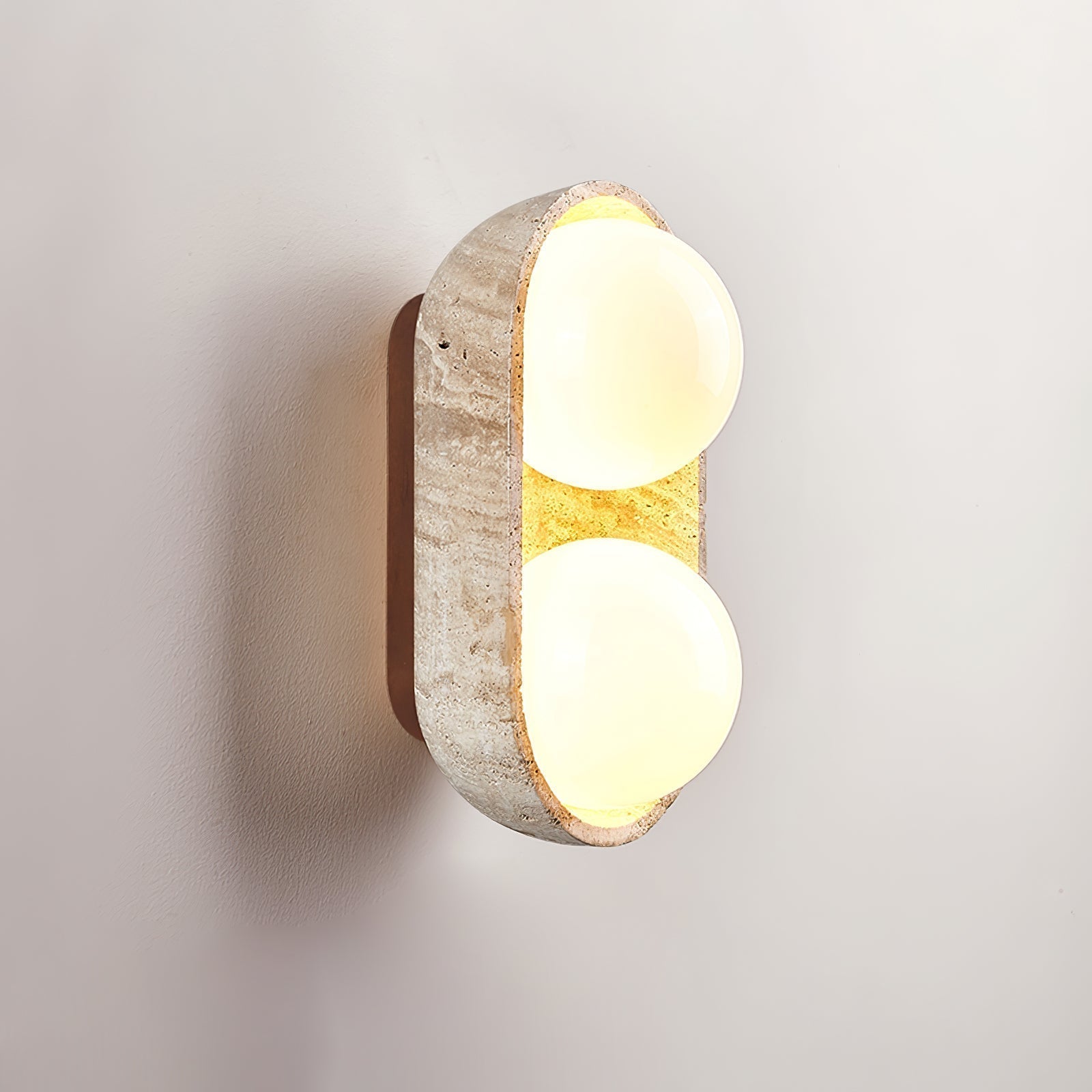 Trio Applique Murale Globe en Travertin - Neutralighting