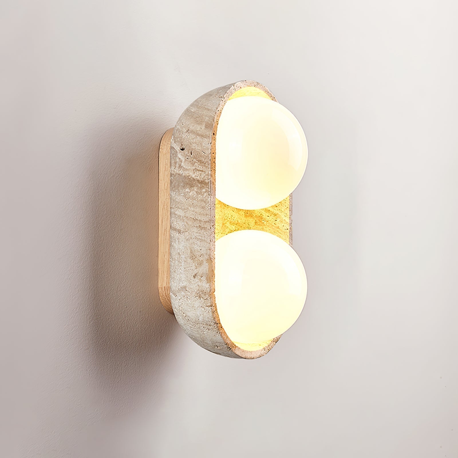 Trio Applique Murale Globe en Travertin - Neutralighting