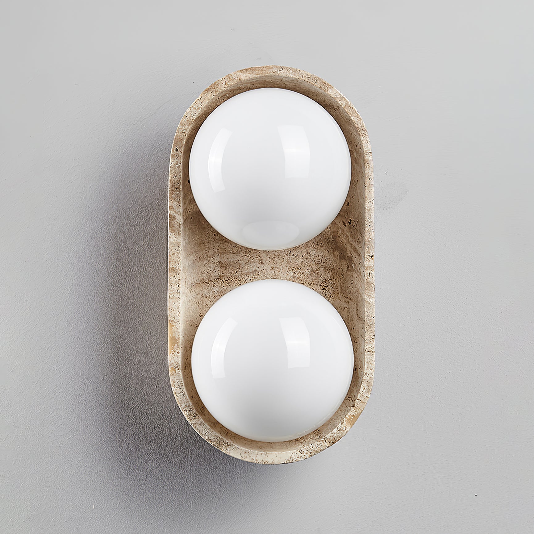 Trio Applique Murale Globe en Travertin - Neutralighting