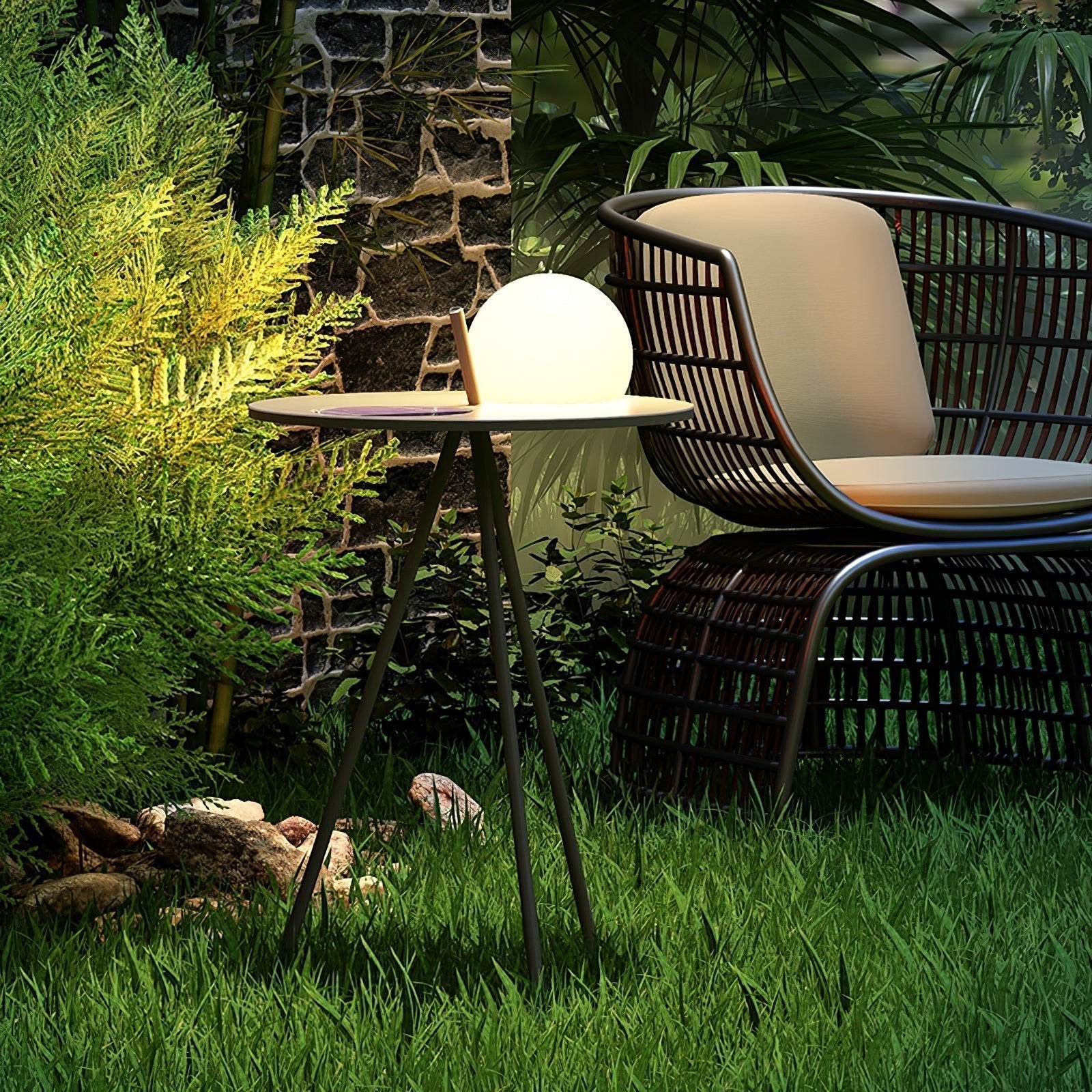 Ray Solar Tripod Outdoor Table Floor Lamp - Neutralighting