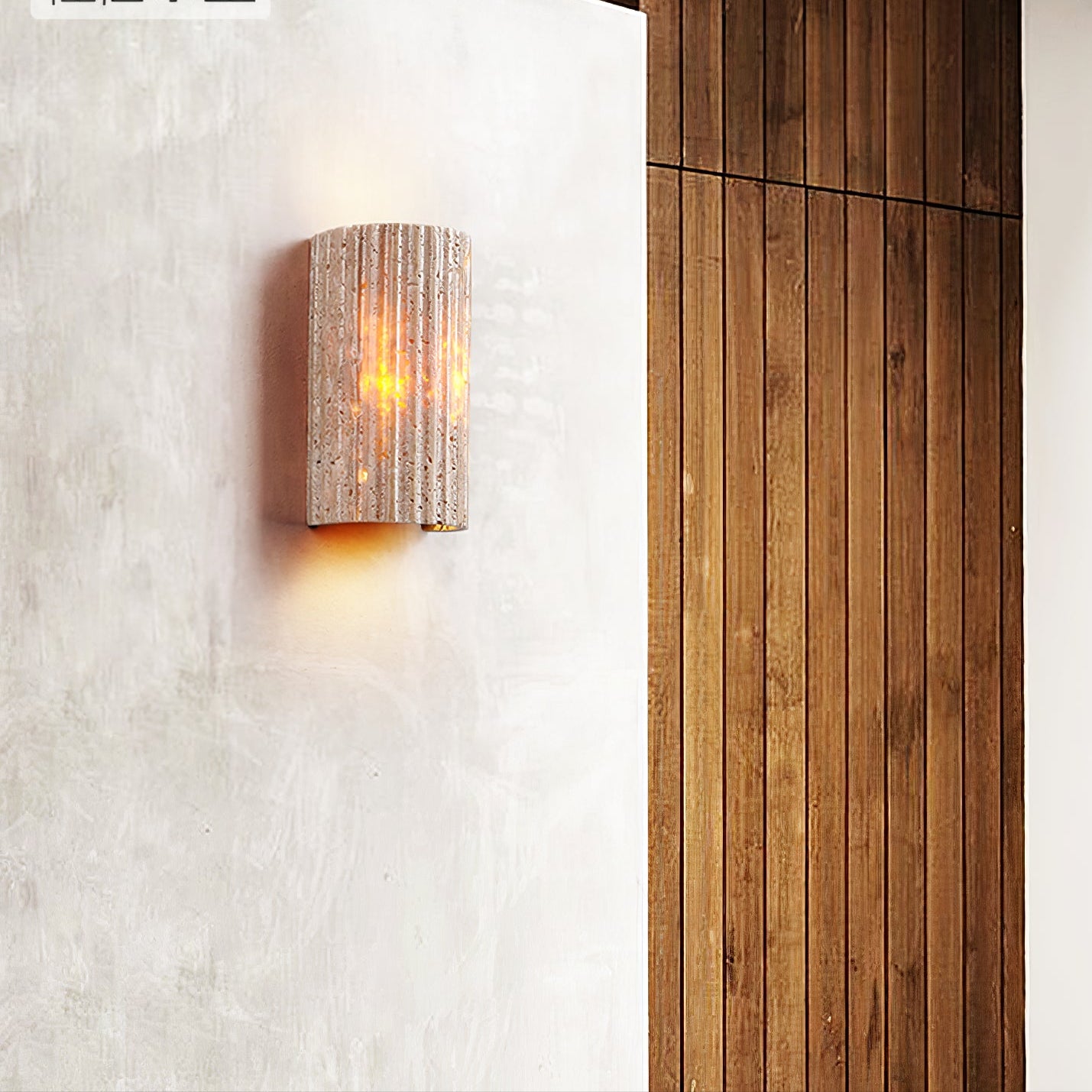 Sysilion Applique Murale Industrielle en Travertin - Neutralighting
