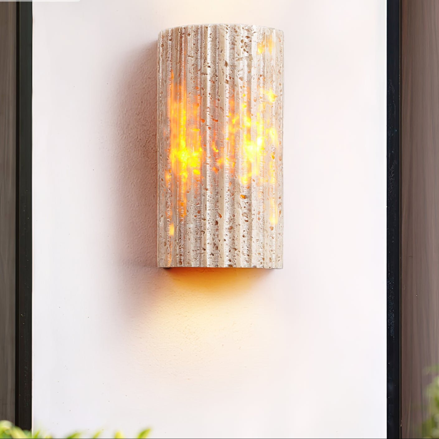 Sysilion Applique Murale Industrielle en Travertin - Neutralighting