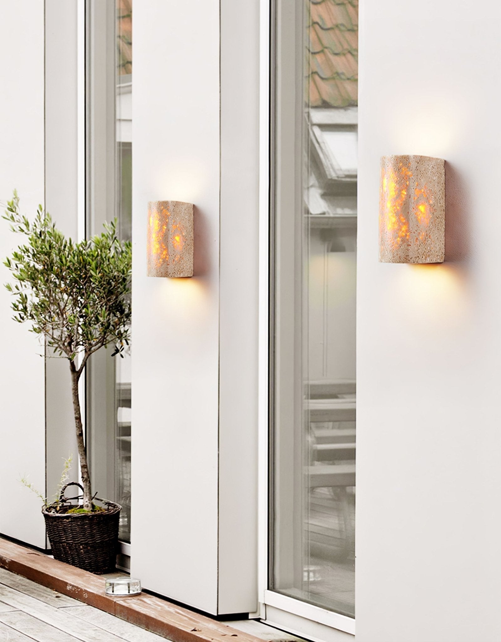 Sysilion Applique Murale Industrielle en Travertin - Neutralighting