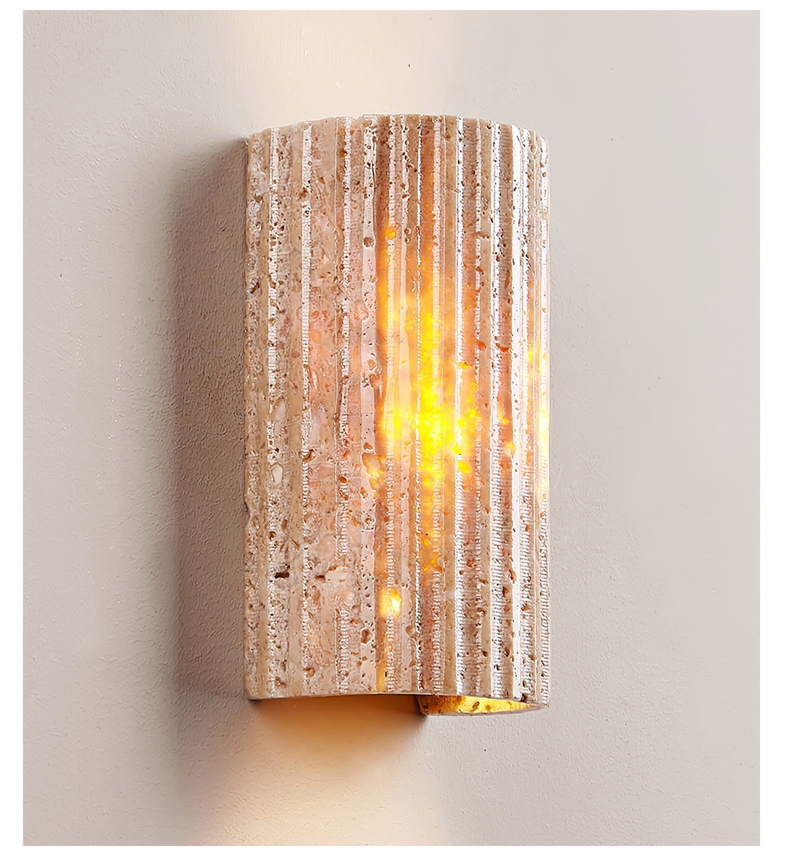 Sysilion Applique Murale Industrielle en Travertin - Neutralighting