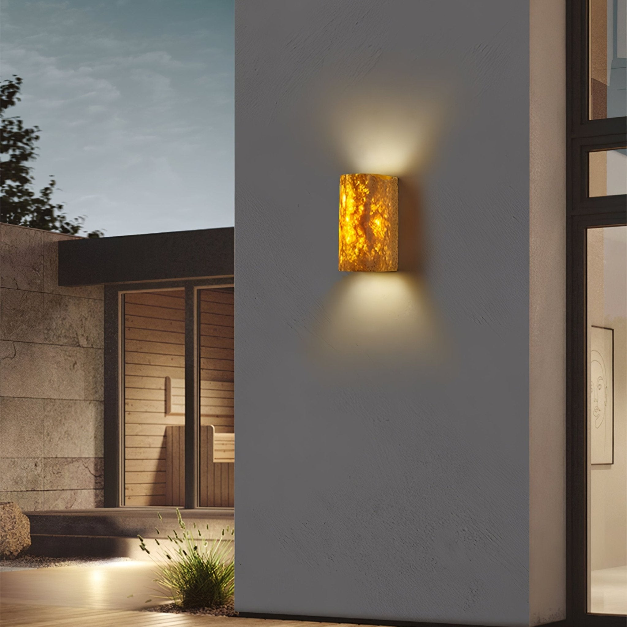 Sysilion Applique Murale Industrielle en Travertin - Neutralighting
