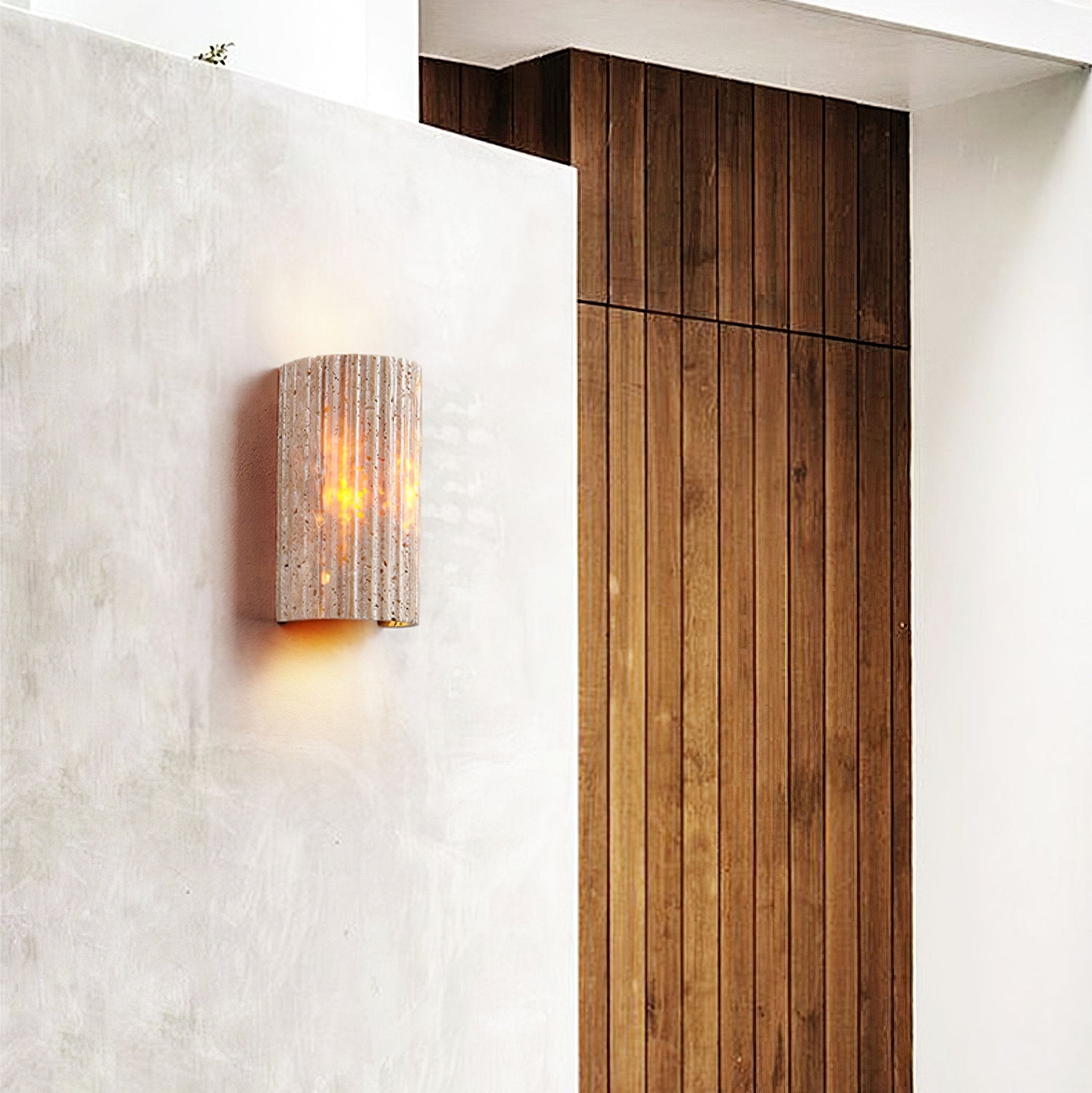 Sysilion Applique Murale Industrielle en Travertin - Neutralighting