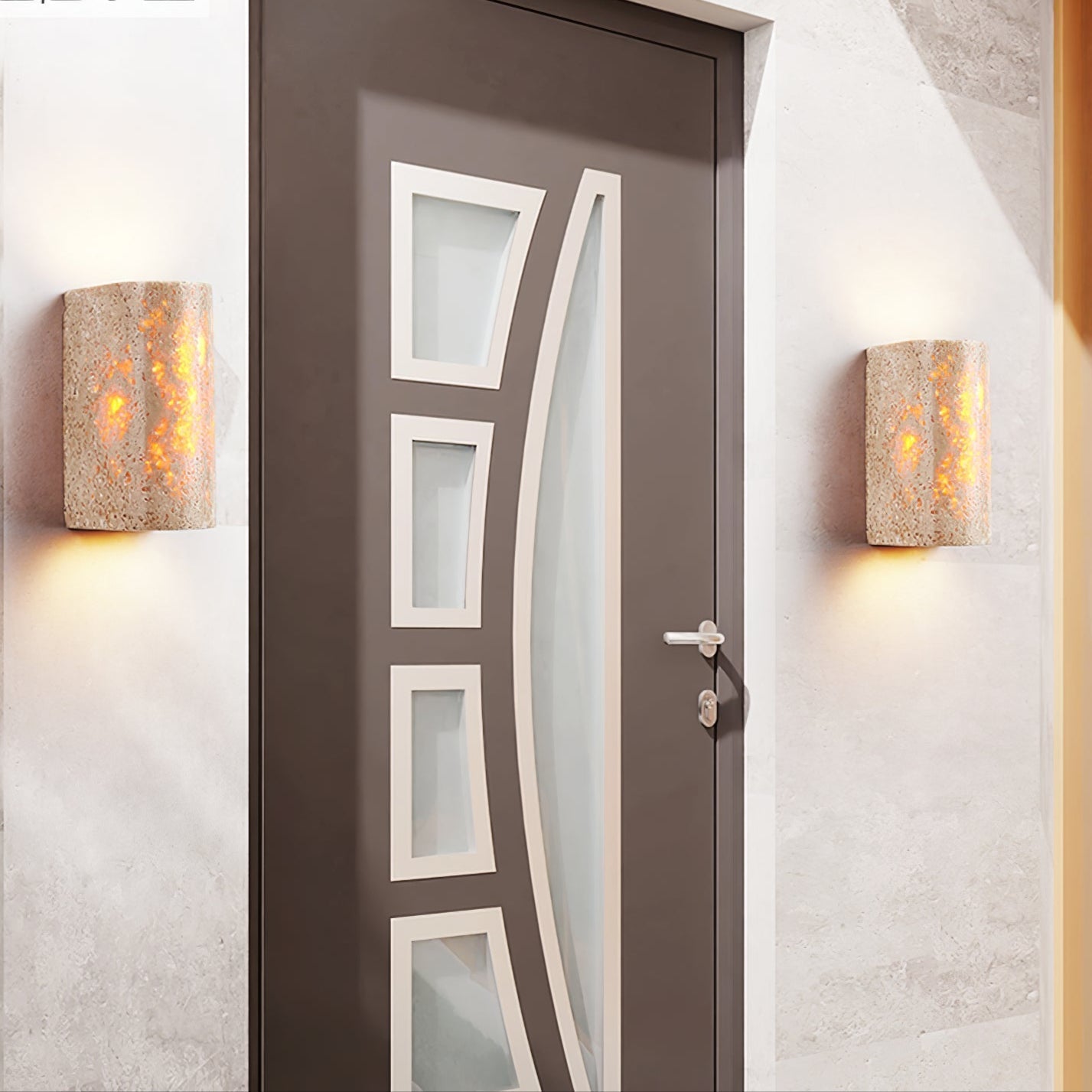 Sysilion Applique Murale Industrielle en Travertin - Neutralighting