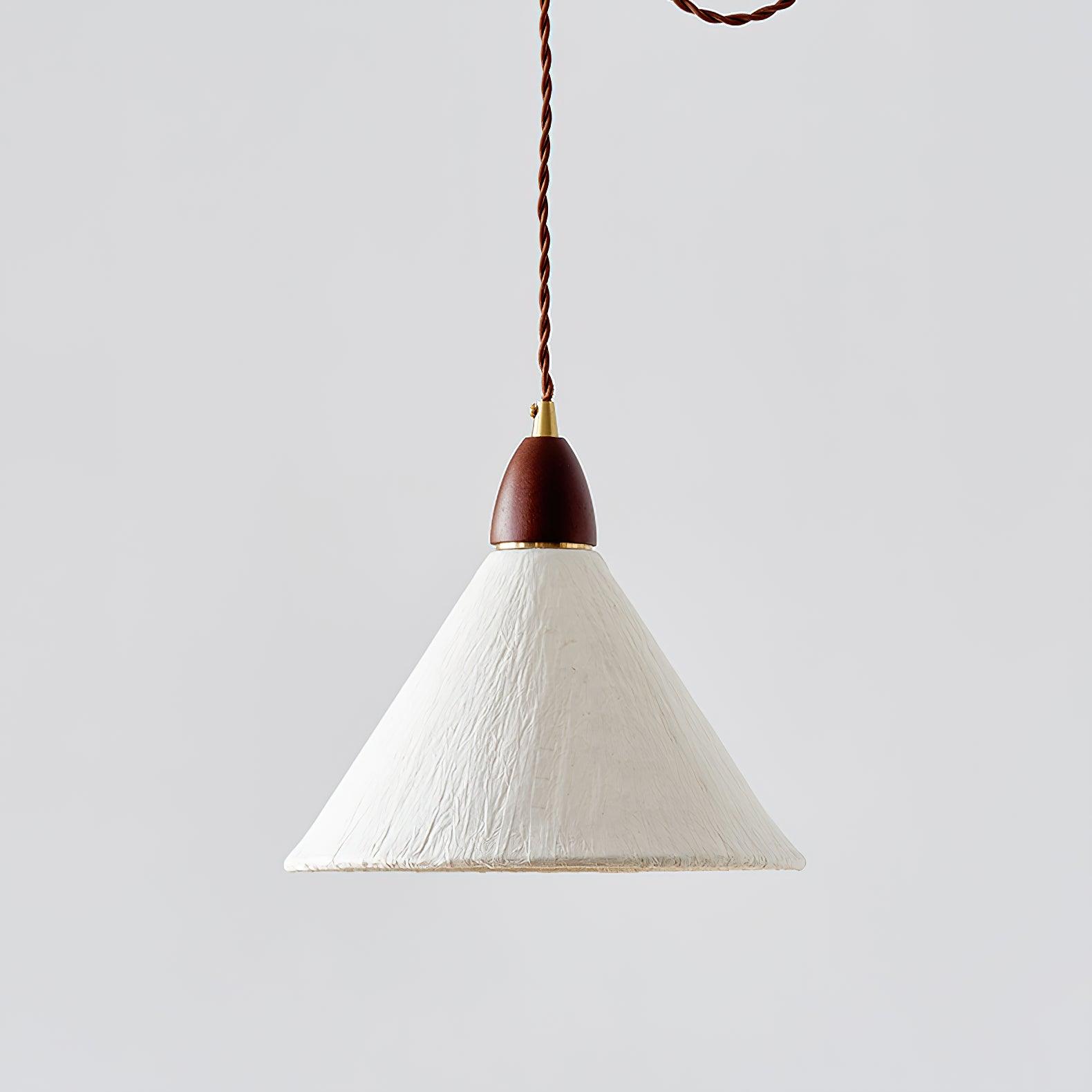 Vellara Papier & Bois Pendentif Lampe - Neutralighting