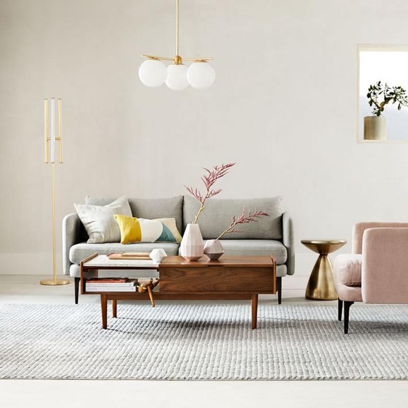Lustra Chandelier Sphère & Tige Moderne Or LED - Neutralighting