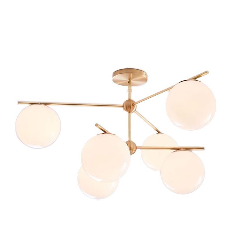 Lustra Chandelier Sphère & Tige Moderne Or LED - Neutralighting