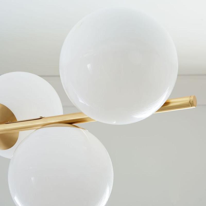 Lustra Chandelier Sphère & Tige Moderne Or LED - Neutralighting