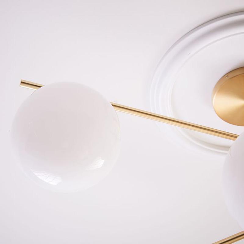 Lustra Chandelier Sphère & Tige Moderne Or LED - Neutralighting