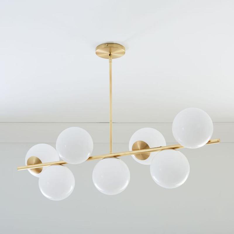 Lustra Chandelier Sphère & Tige Moderne Or LED - Neutralighting
