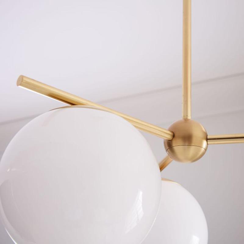 Lustra Chandelier Sphère & Tige Moderne Or LED - Neutralighting