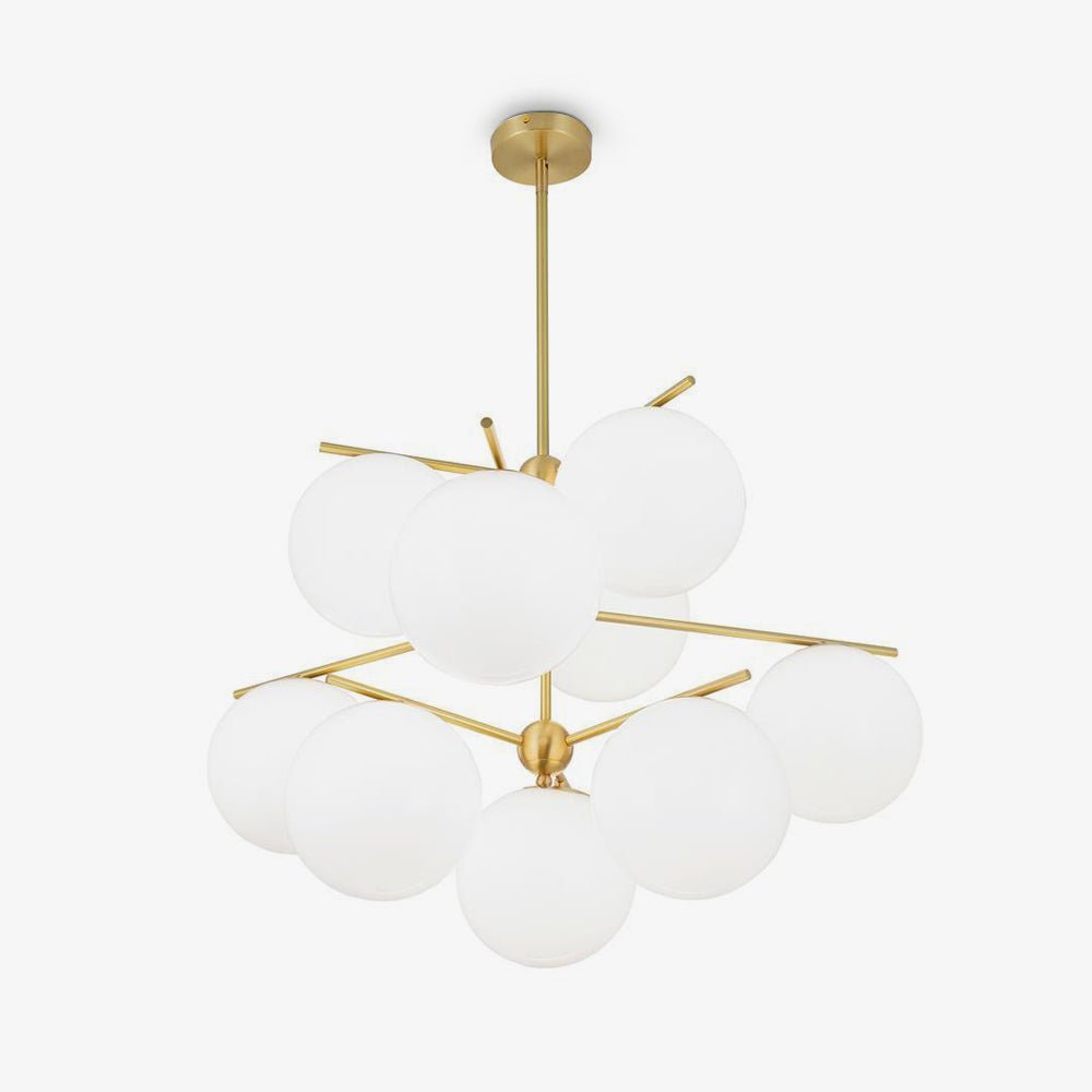 Lustra Chandelier Sphère & Tige Moderne Or LED - Neutralighting