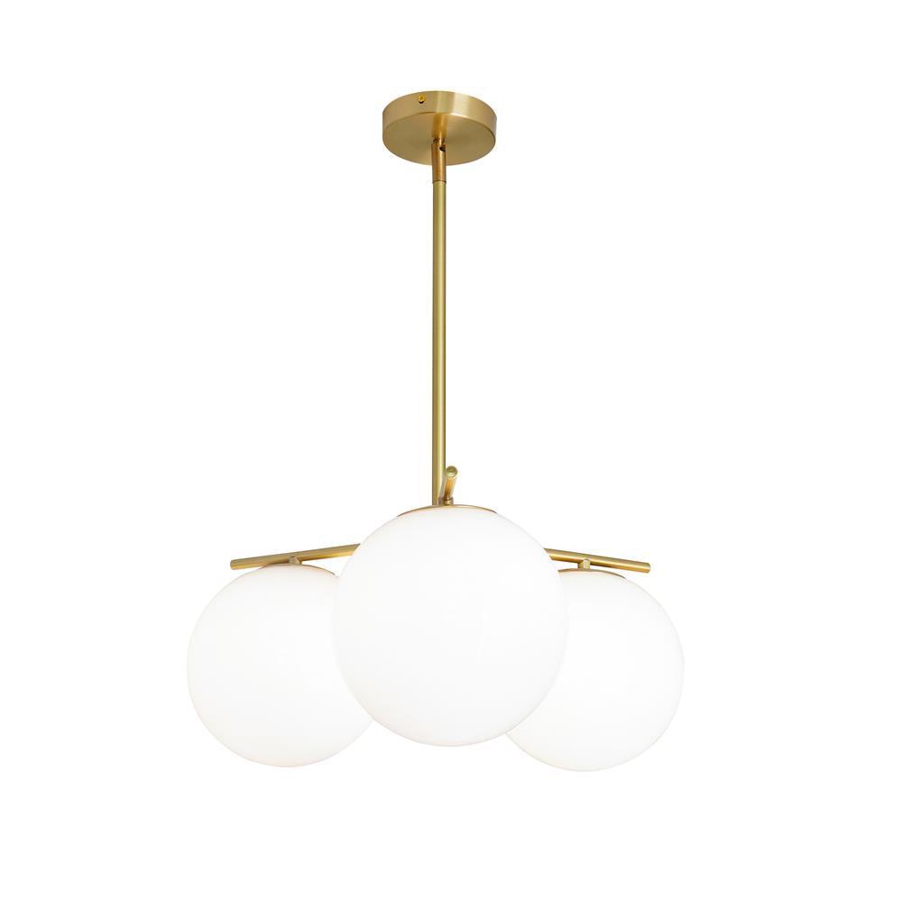 Lustra Chandelier Sphère & Tige Moderne Or LED - Neutralighting