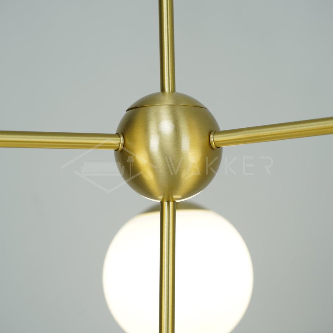 Lustra Chandelier Sphère & Tige Moderne Or LED - Neutralighting