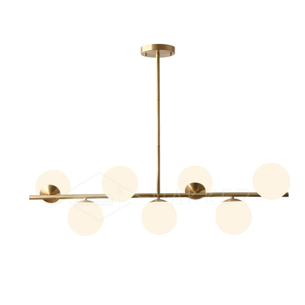 Lustra Chandelier Sphère & Tige Moderne Or LED - Neutralighting