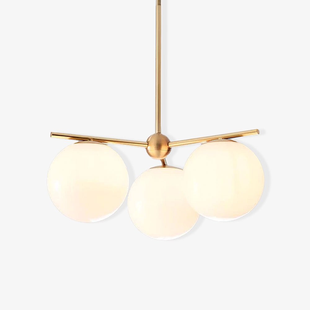 Lustra Chandelier Sphère & Tige Moderne Or LED - Neutralighting